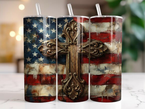 American Flag Cross Faith Tumbler Wrap: A Designer's Review