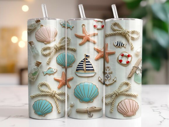 Coastal Seashell Coquette Tumbler Wrap Review
