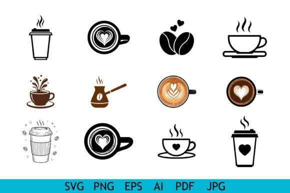 Coffee Cup Latte Art Icons: A Designer's Review