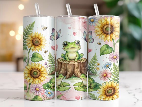 Cute Frog Sunflower 20oz Tumbler Wrap: A Designer's Review