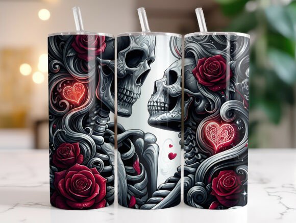 Dark Romance Skull Rose Tumbler Wrap: A Designer's Review