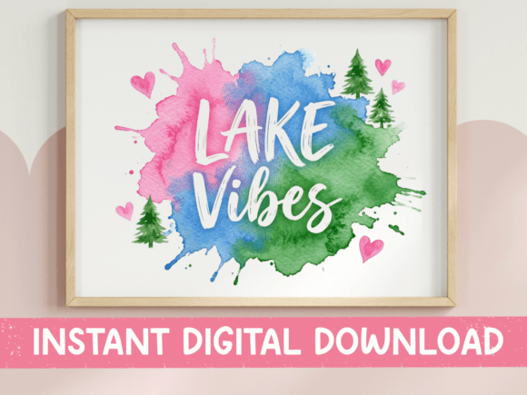 Lake Vibes Watercolor Splash SVG: A Designer's Review