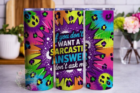 Neon Leopard Sarcastic Quote Tumbler Review