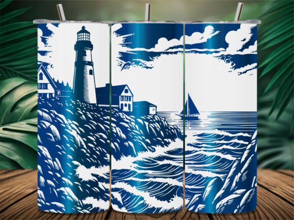 Ocean Sailboat Lighthouse Tumbler: A Designer's Review