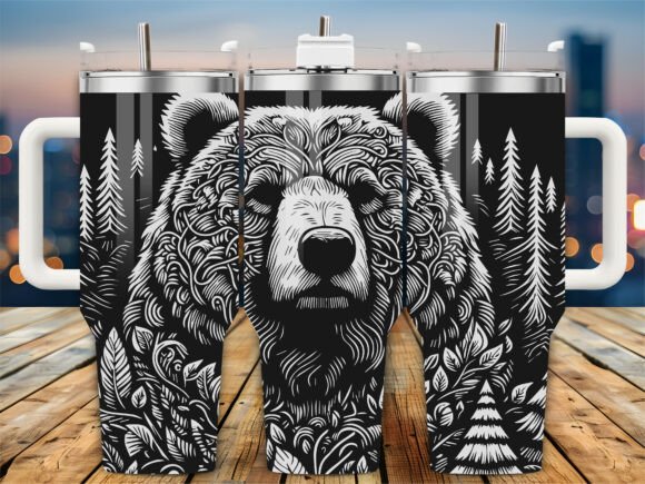 Ornate Floral Bear 40oz Tumbler: A Designer's Review