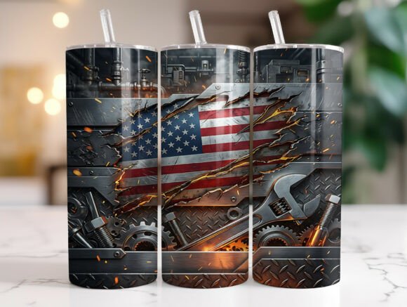 Patriotic Mechanic Tools 20oz Tumbler: A Designer's Review