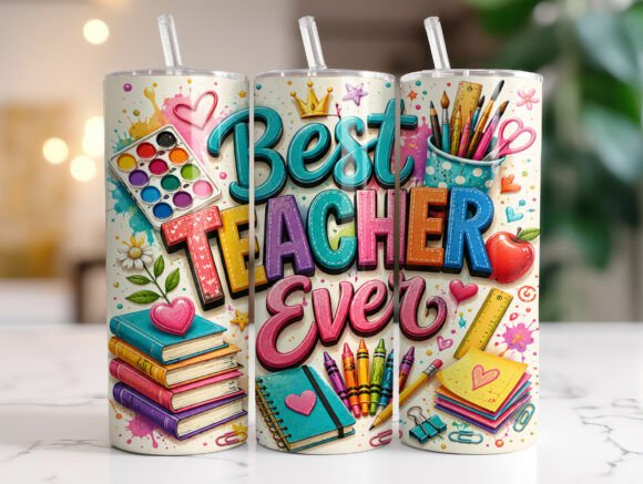 Review: Best Teacher Ever Skinny Tumbler Wrap for Craft Pros
