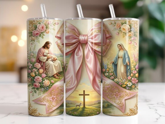 Review: Christian Jesus Bow Cross Easter Tumbler Design