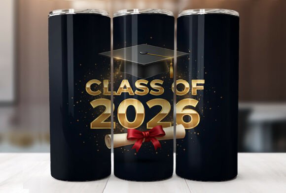 Review: Class of 2026 Gold Graduation Tumbler Design