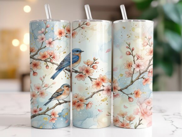 Review: Floral Bird 20oz Skinny Tumbler Wrap for Embroidery