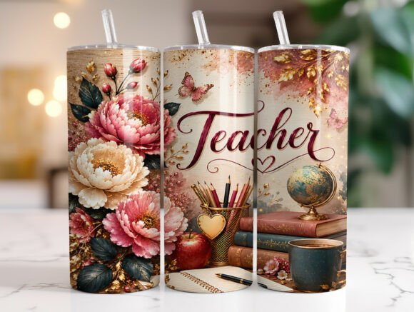 Review: Floral Teacher Sublimation Tumbler Wrap for Crafters