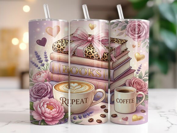 Review: Girly Book Lover Coffee 20oz Tumbler PNG for Embroidery
