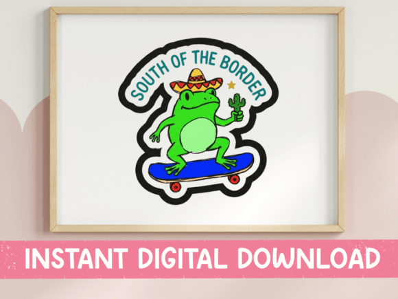 Review: South of the Border Skateboard Frog SVG for Embroidery