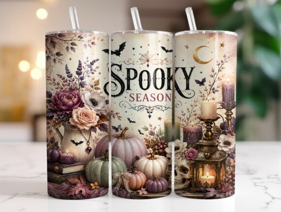 Review: Spooky Season Floral Pumpkin Tumbler PNG for Stitchers