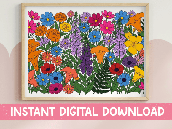 Review: Wildflower Pattern SVG PNG Maximalist for Embroidery