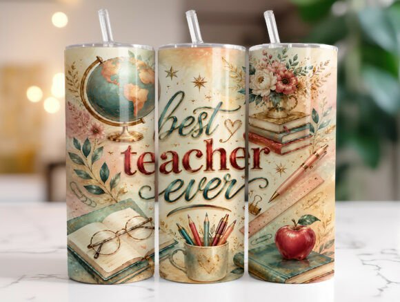Reviewing Best Teacher Ever Floral Tumbler Wraps for Stitch Projects