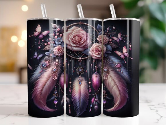 Rose Floral Dreamcatcher Tumbler Wrap: A Designer's Review