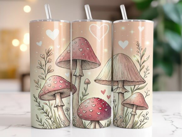 Valentine Mushroom Hearts Tumbler Wrap Review