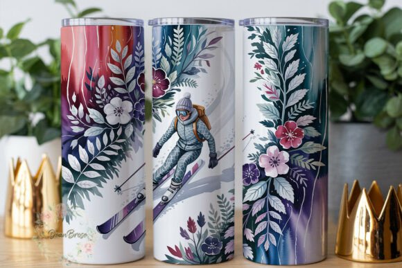Winter Skier Frosty Floral Wrap: A Designer's Review